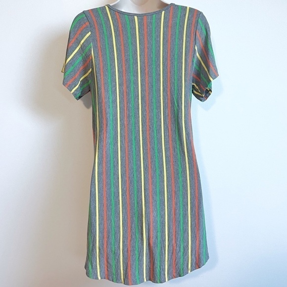 🆕 Lularoe Irma striped scoop neck hi low pullover tunic top medium - Picture 2 of 6